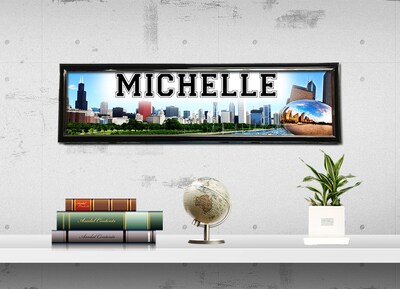Chicago City - Personalized Poster with Your Name, Birthday Banner, Custom Wall Décor, Wall Art - image2